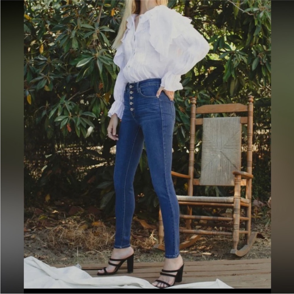 Cello Button Fly Super Skinny Denim - image 2